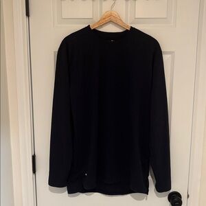 BYLT Basics Split Hem long sleeve t shirt